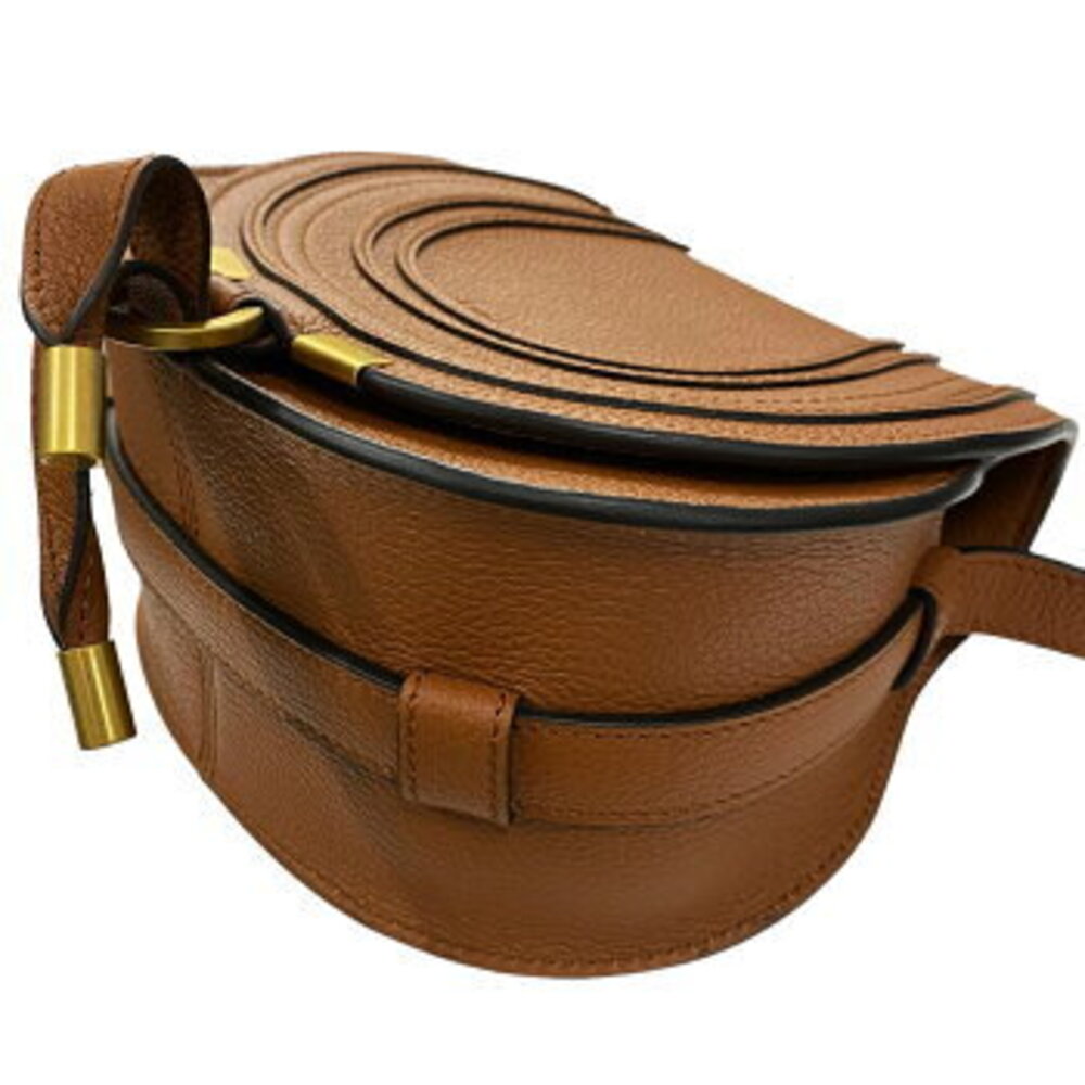 Chloe Marcie Saddle Bag Brown POTTERY - Picture 5 of 9
